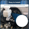 White plastic brake master cylinder with silver metal body and black hoses for toyota hilux pick up 2005 2006