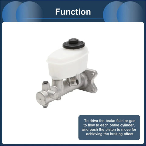 Silver brake master cylinder with white plastic reservoir and black cap for toyota land cruiser 1993-1997