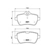 Brembo Brake Pad Rear Set (Low-Met) P50103