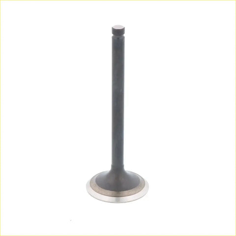 Bronco engine exhaust valve with black metal stem and silver circular base for suzuki quadrunner lt-230ge 1985-1986