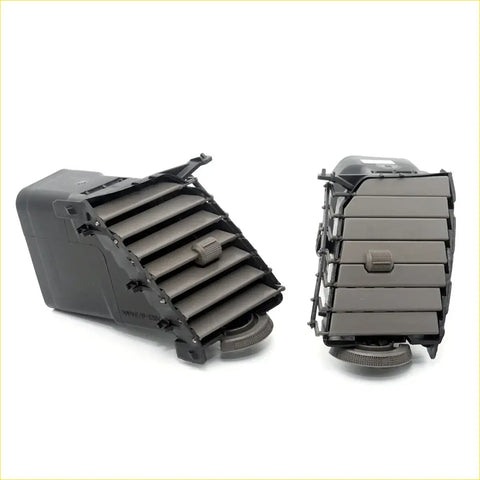Black plastic slatted air vent cover with textured knobs for brown air vent grille toyota hilux 2005-2014