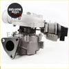 Gray metallic bv43 turbocharger with white turbine housing and black connector for great wall hover h5 2.0t 4d20 back view