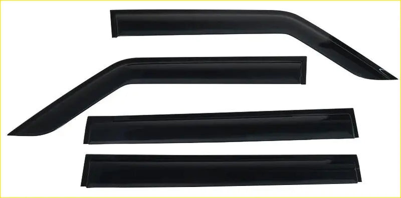 Black vinyl window visors with sleek glossy finish and curved design for byd shark 2025 plus vehicles