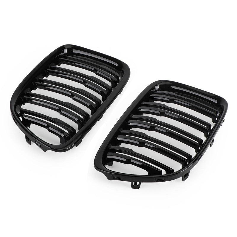 BMW X1 E84 Gloss Black Dual Slats Kidney Grille (2009-2014)