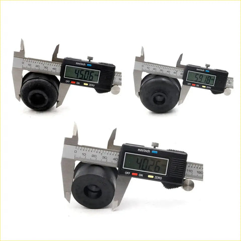 Black rubber cylindrical cabin mounting bushings for toyota hilux ln100 ln107 ln112 yn110 1988-1997 measured with digital calipers