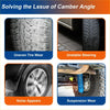 Black rubber tires with deep treads showing uneven wear and suspension issues for camber alignment bolt toyota 4runner