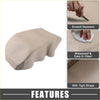 Beige leather car center console armrest cover for toyota avalon 2000-2004 with stitched edges and tight straps