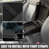 Black plastic car center console storage box with mesh compartment and cup holder for toyota rav4 armrest cover