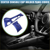 Blue plastic center console cup holder trim for toyota chr 2017-2021 showing front side of the panel cover