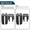 Black car door anti kick pad sticker protector with white floral cutout trims for toyota crown 2004-2009