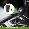 Black leather gear shift knob cover with brown stitching and matching needle for toyota highlander 2008-2013