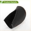 Black leather car gear shift knob cover with brown stitching and perforated detailing for toyota highlander 2008-2013