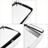 Chrome finished rectangular car rear view side mirror with polished metallic frame silver tone for toyota land cruiser