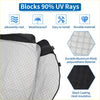 Silver and black car window cover for toyota alphard vellfire with quilted aluminum film and polyurethane design