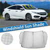 White quilted aluminum film windshield sun shade for toyota alphard vellfire 40 series car window cover