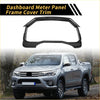 Carbon fiber dashboard meter panel frame cover trim in black for toyota tundra interior upgrade