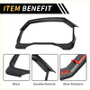Black carbon fiber dashboard meter panel frame cover for toyota tundra with sleek durable design