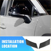 Carbon fiber front door window a pillar cover trim with side mirror door trim inserts for toyota rav4 2019-2023