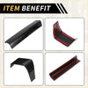 Black carbon fiber instrument strip cover for toyota tundra with red adhesive strips visible on the back side