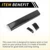 Black carbon fiber textured instrument strip cover trim for Toyota Tundra pickup truck dashboard