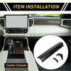 Black carbon fiber center console trim kit for toyota tundra with instrument strip cover pattern