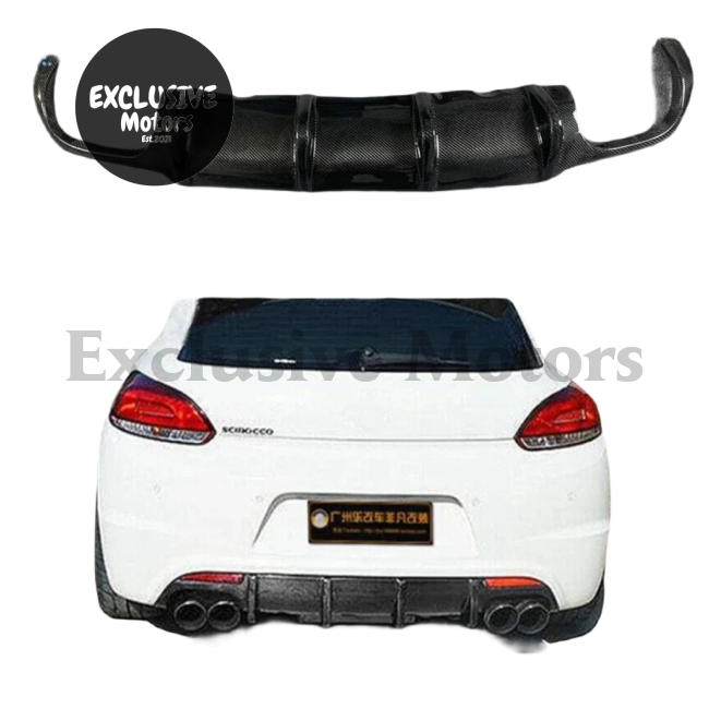 Volkswagen Scirocco Carbon Fiber Rear Diffuser Wing Spoiler