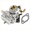Silver carburetor with brass fittings and black bracket for ford 144 170 200 223 6cyl 57-62 holley 1904 carby