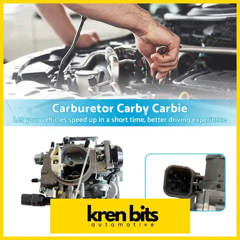 Black and silver metallic carburettor with hoses for nissan patrol gq y60 tb42 and rb30 1988-1997