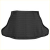Black rubber cargo liner rear boot mat for toyota prius 2016-2022 with textured ribbed tpe surface for grip and protection