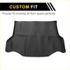 Black rubber cargo liner rear boot mat with ribbed texture custom fit for toyota rav4 2013-2018 made of tpe