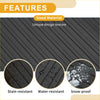 Black textured cargo liner rear boot mat with diagonal grooves designed for durability and weather resistance for toyota rav4