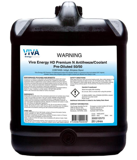 Shell Lubricants Viva Energy HD Prem N Anti-Freeze
