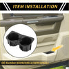 Black plastic dual cup holder insert set for toyota tacoma 2010-2015 center console car interior use