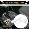 Chrome-finished metal center console gear shift frame panel with button cutouts for toyota tundra 2022-2024