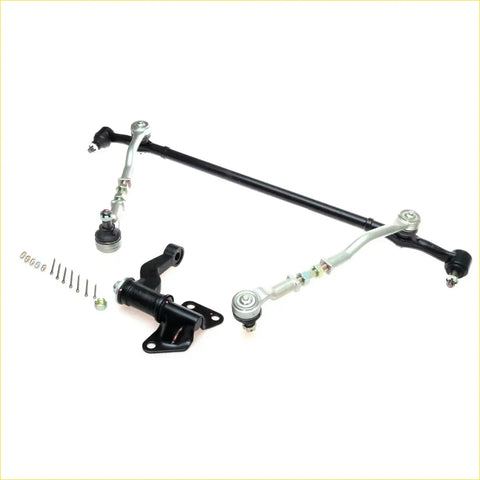 Black and silver metal center link idler arm tie rod kit for nissan d22 zd30 with various steering linkage parts