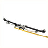 Black center link tie rod kit with silver metallic joints and central housing for Nissan Datsun D21 Big-M King Cab
