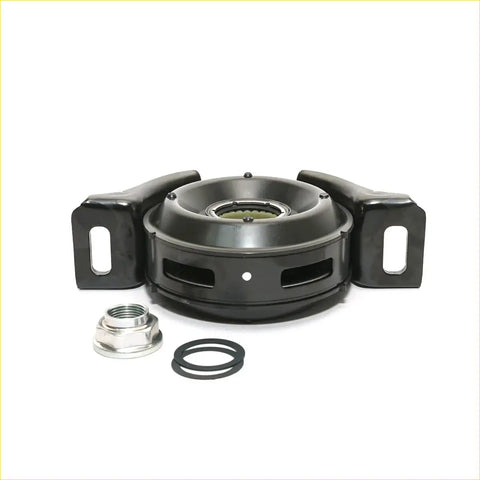 Black industrial style center support bearing with flanged ends nuts and rubber seals for Toyota Hilux models