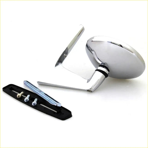 Chrome door fender mirror for chrysler valiant pacer 1963-1978 with vintage chrome finish and rounded reflective surface