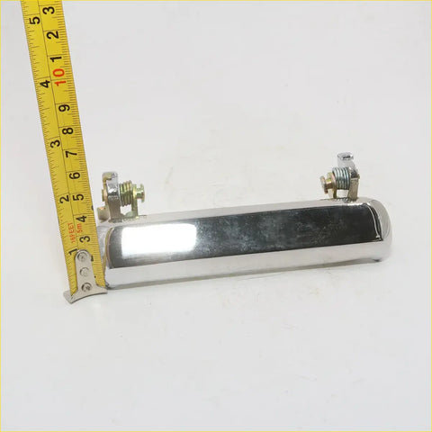Chrome door handle with sleek rectangular design and two mounting brackets for datsun nissan pathfinder 720 1980-1986