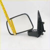 Black plastic side view mirror with rectangular reflective surface and bracket for toyota hilux 1997-2005
