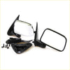 Black plastic side-view mirrors with chrome-finished glass panels for toyota hilux ln145 ln165 ln166 ln170 1997-2005