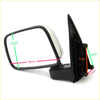 Back side of a black plastic chrome door mirror with silver reflective surface for Toyota Hilux LN145 LN165 LN166 LN170 1997-2005