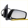Chrome electric door mirror for nissan navara d40 with black and chrome side-view mirror and reflective glass surface