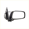 Black automotive side-view mirror with chrome trim and integrated bracket for nissan navara d40 frontier pathfinder