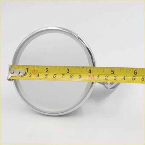 Shiny chrome-finished circular metal ring for chrome fender mirror r and l fit mazda cosmo 121 ap rx-5 sport