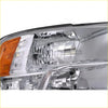 Chrome quad headlight passenger side rh for dodge ram with chrome finish clear lens and orange turn signal indicator