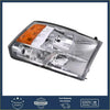 Chrome quad headlight passenger side rh for dodge ram with clear plastic lens orange turn signal and black rubber bezel
