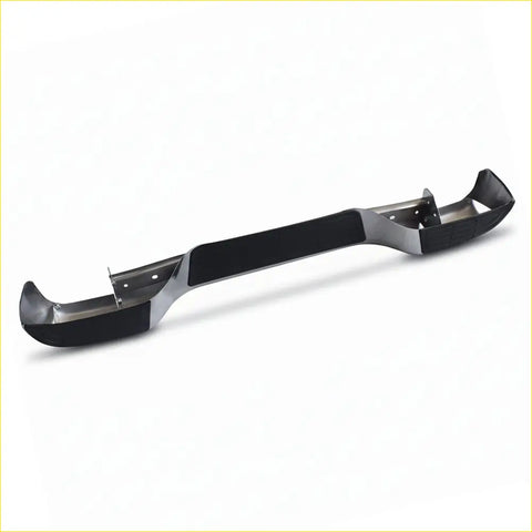 Black and silver metal front bumper guard with sleek angular design for chrome rear step bumper bar on toyota hilux