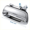 Chrome tailgate door handle for toyota tundra 2000-2006 with sleek chrome finish and integrated pull design