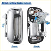 Chrome tailgate door handle for toyota tundra 2000-2006 showing sleek chrome finish and internal mechanism backside view